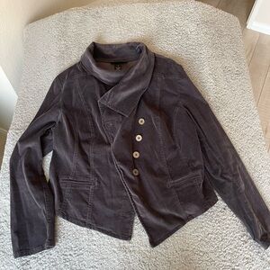 Lane Bryant Charcoal Button-Up Blazer
